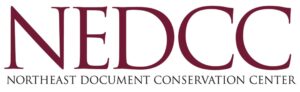 Northeast Document Conservation Center logo - NEDCC in large red letters, with Northeast Document Conservation Center below